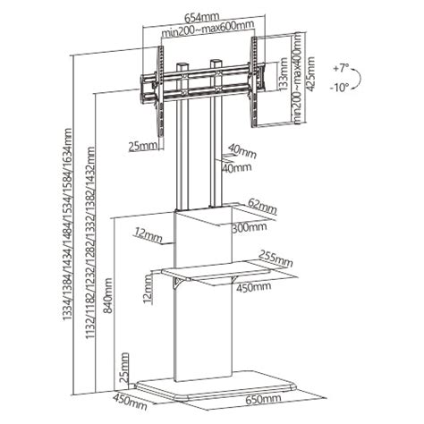 tv modern slim portable mobile screen tiltable height adju