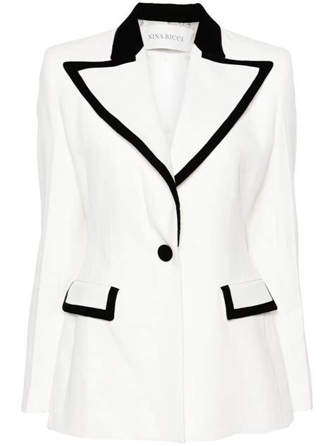 Nina Ricci Blazer Cady Abotoamento Simples Farfetch