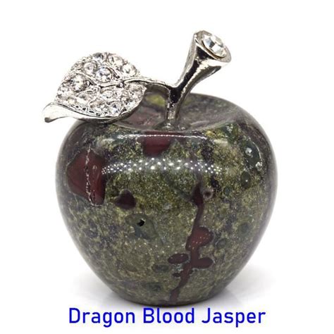 PIERRE VENDUE SEULE Dragon Blood Jasper Statue De Pomme En Cristal De