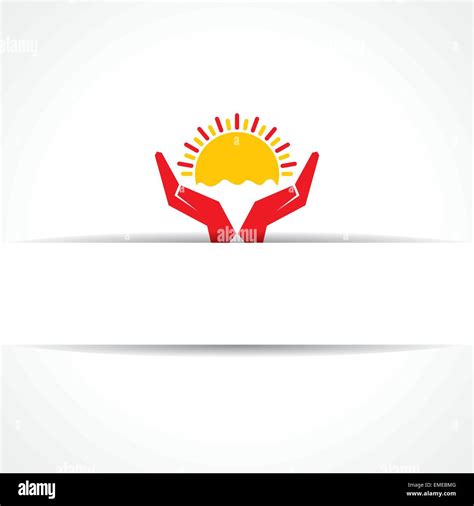 Hand Schutz Sonne Symbol Vintage Vektor Stock Vektorgrafik Alamy