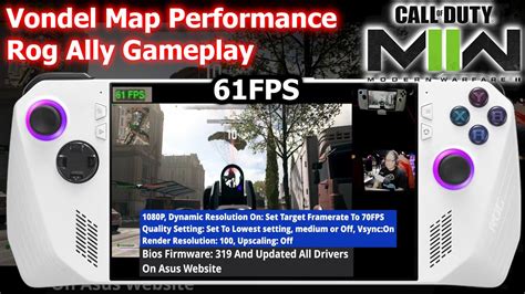 Rog Ally Vodel Map Performance Gameplay Call Of Duty Warzone