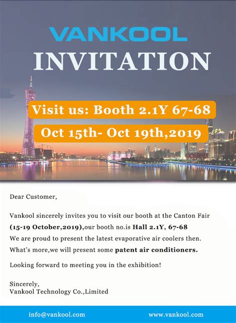 Welcome To Visit Vankool At Canton Fair 2019 October Vankool Top