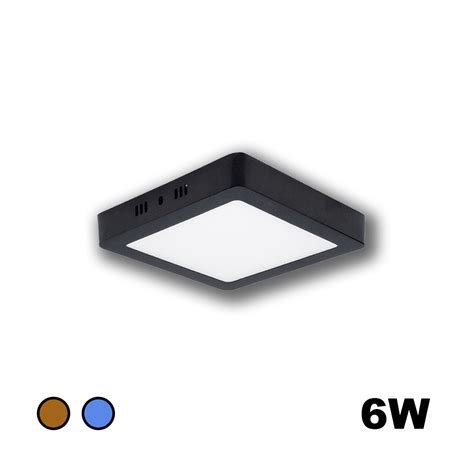 Plaf N Led Exterior Cuadrado W Luz C Lida Color Negro Macroled