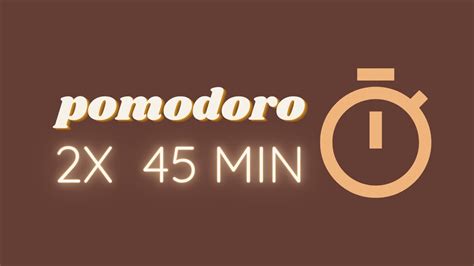 Pomodoro Timer X Min Of Study Time Youtube