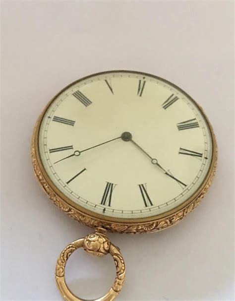 Fine Antique Gold Plated Key Wind Pocket Watch For Sale At 1stdibs