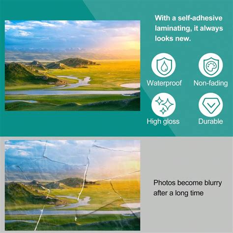 64 Sheets Self Adhesive Laminating Sheets, 4.3in X 6.4in Laminating ...