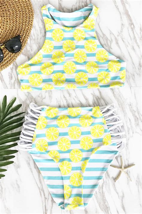 Lemon Soda Tank Bikini Set