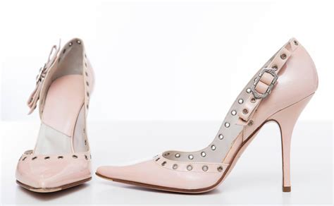 John Galliano Christian Dior Nude Patent Leather Pumps At 1stDibs