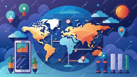 premium vector  global weather map displays realtime pressure