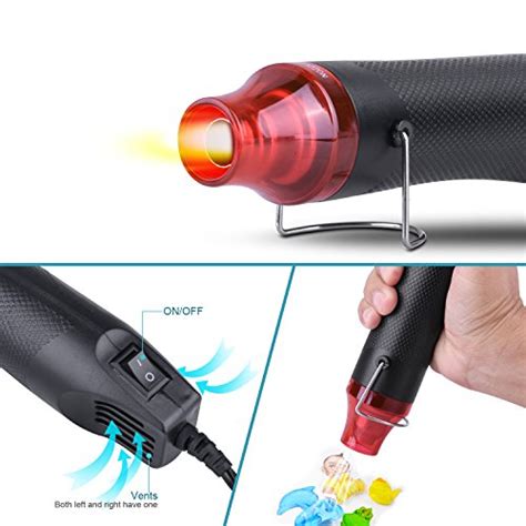 Etepon Mini Heat Gun Electric W Portable Hot Air Gun For Diy Craft Embossing Shrink Wrapping