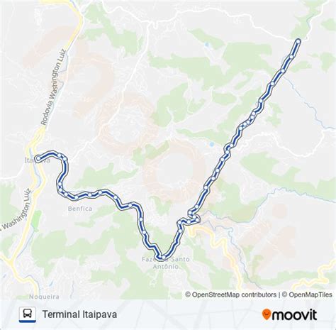 Rota da linha 705 horários paradas e mapas Terminal Itaipava