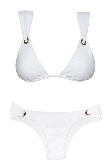 SOLID WHITE EYELET BIKINI By SOFIA BY VIX Rio Bum