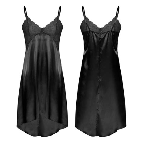 Herren Sexy Spitze Satin Kleid Crossdresser Sissy Gay Nachtkleid Unterw Sche Ebay
