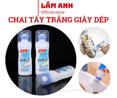 Chai Cọ Tẩy Trắng Giày Sneaker Đầu Chổi Lọ Nước Đánh Vết Ố Bẩn Dung