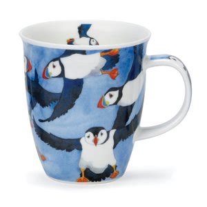 Dunoon Fine Bone China Beker Nevis Mok Flying Puffins Vliegende