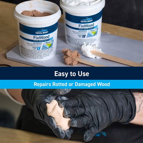 FixWood Marine Epoxy Wood Filler - Wood Repair Epoxy Putty