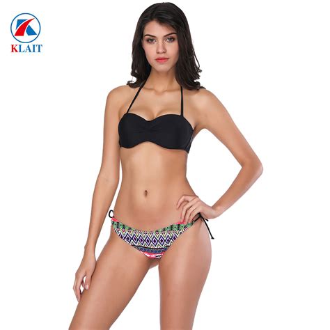 Custom Private Logo Bandage Halter Push Up Brazilian Female Bikini