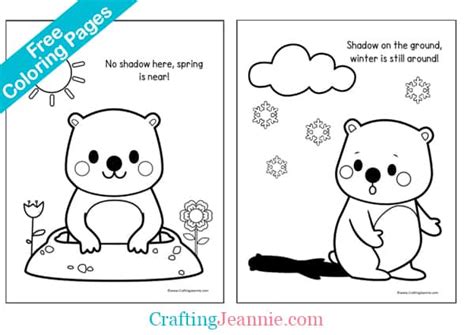 10 Groundhog Coloring Pages (FREE Printable) - Crafting Jeannie