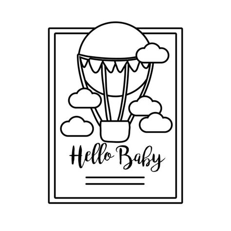 Hot Air Balloon Baby Shower Vector Art Icons And Graphics For Free