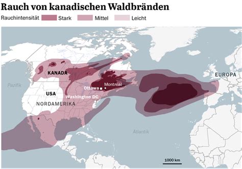 Rauch Aus Kanada Erreicht Europa Rekord Emissionen Durch Waldbr Nde