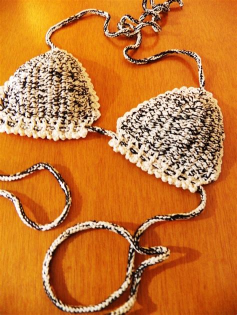 Bikini Preto E Nude Em Crochet Elo Produtos Especiais