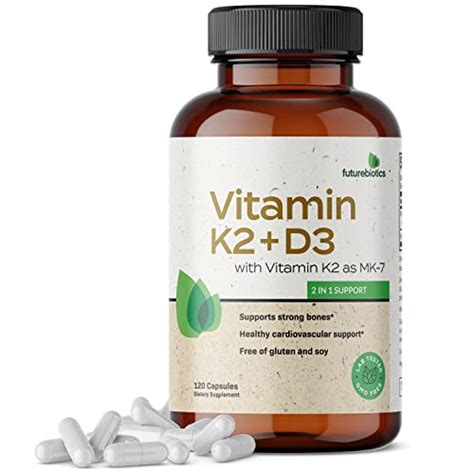 Futurebiotics Vitamin K2 MK7 With D3 Supplement Non GMO Formula