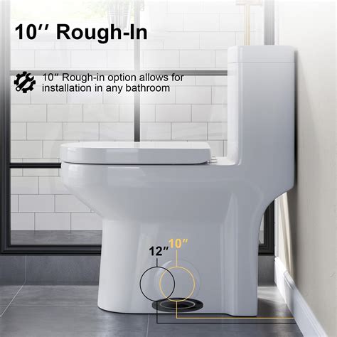 HOROW HWMT-8733 Small Compact One Piece Toilet For Bathroom, Powerful