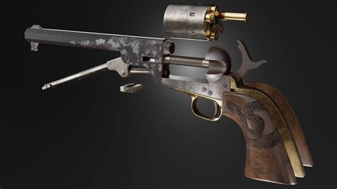Artstation Colt 1851 Navy Pistol Game Assets