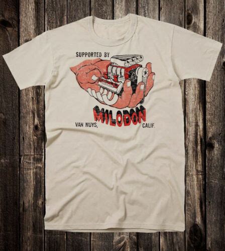 Mens Retro Hot Rod Tee T Shirt Drag Race Racing Speed Shop Milodon Van Nuys Ebay