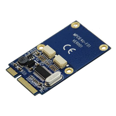 Mini PCIe PCI-E to USB Adapter mPCIe to 5 Pin Dual USB2.0 2 Ports ...