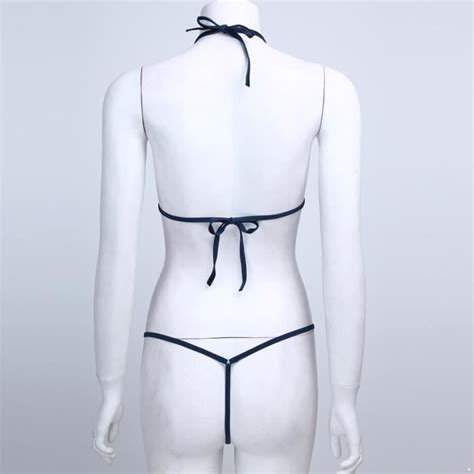 Yonghs Fr Ensemble Bikini Sexy Femme Lingerie Ouverte Erotique Micro String Ficelle Thong