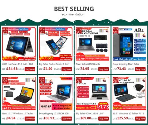 2023 New Sales 10.8 INCH Tablet 4GBDDR+64GB CWI527 Windows 10 and ...