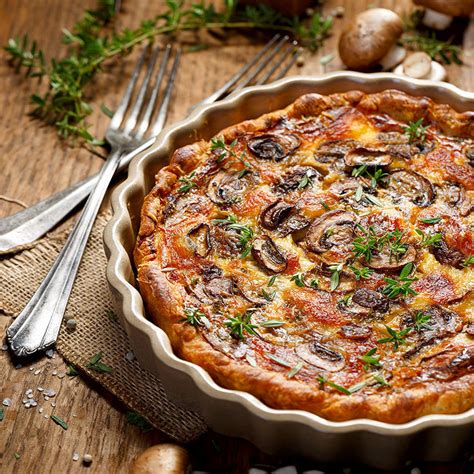 Recette Quiche Aux Oignons Confits Lardons Et Champignons