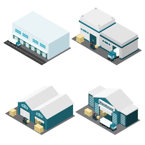 Warehouse Isometric Icons Set 469284 Vector Art At Vecteezy