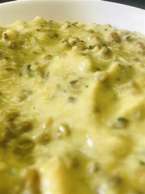 Recipes Gujarati Khatta Mung Aka Whole Green Gram Dal In A Buttermilk