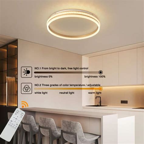 Modern Ceiling Light Dimmable Led Flush Mount With Remote Control On Sale Bed Bath And Beyond