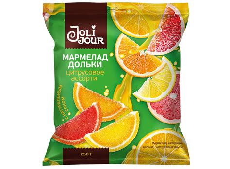Мармеладные дольки цитрусовое ассорти 250г