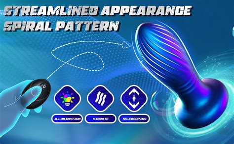 Amazon Illuminated Anal Plug Prostate Massager 9 Thrusting Vibrating Butt Plug With Remote