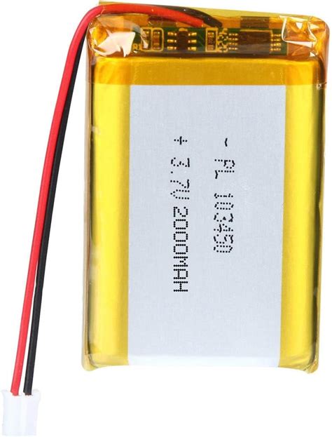 Amazon 37v 2000mah バッテリー 103450 リチウムポリマーイオン充電式リチウムイオン Li Po バッテリー 2p Ph 20mm ピッチコネクタ付き 1 個