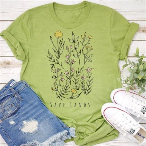 NEW Botanical Tee Every Shirt Plants 12 Trees In Your Honor Green