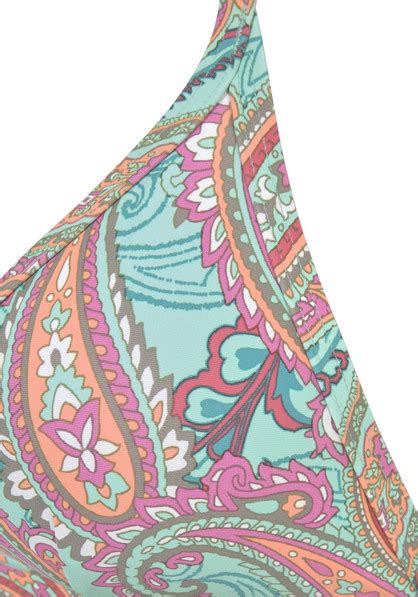 Venice Beach Triangel Bikini Top Paislee Mint Bedruckt Cup A B