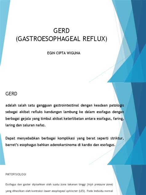 Patofisiologi Dan Manifestasi Klinik Gangguan Refluks Esofagus Gerd Pdf