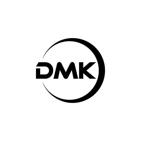 DMK letter logo design in illustration. Vector logo, calligraphy ...