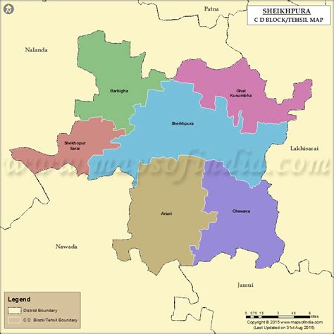 Sheikhpura Tehsil Map Bolcks In Sheikhpura