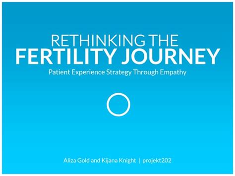 Patient Experience Strategy: Rethinking the Fertility Journey | PPTX
