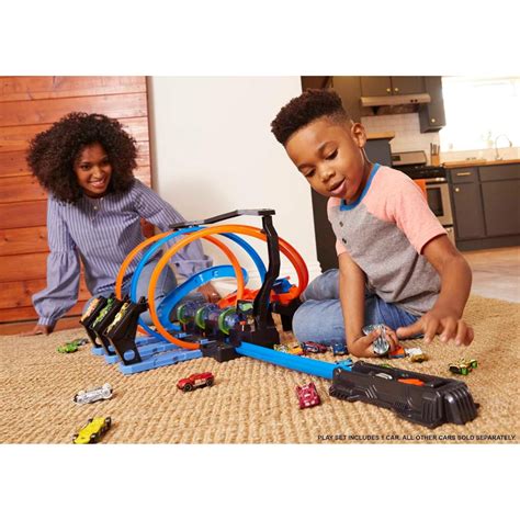 Hot Wheels Pista Triple Looping Corkscrew Crash Angelitos A La Moda