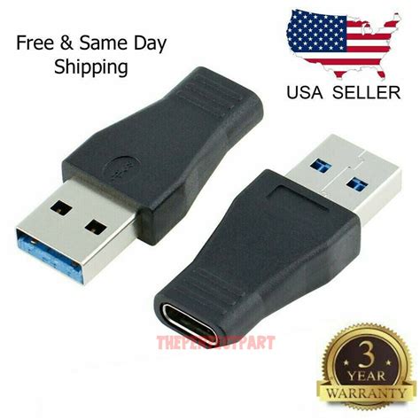 Usb 3 1 Type C Usb C Female To Usb 3 0 Male Port Adapter Type A Card Converter Usb Cables Hubs