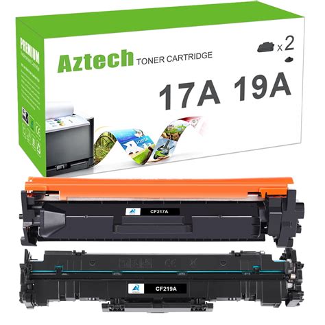 A AZTECH 2 Pack Compatible Toner Cartridge CF217A Drum Unit CF219A