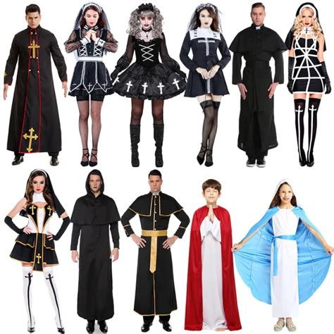 Halloween Costume Cosplay Priest Missionary Costume Drama Sexy Nun Maria Priest Costume | Lazada PH