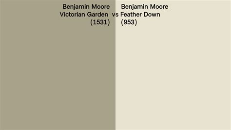 Benjamin Moore Victorian Garden Vs Feather Down Side By Side Comparison